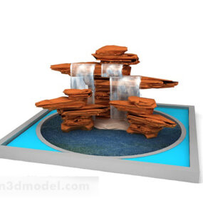 Conception de paysage de rocaille de jardin modèle 3D