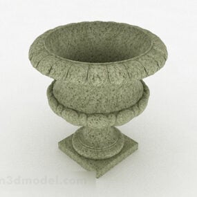 Garten Stein dekorative Blumenschale 3D-Modell