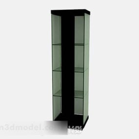 Modelo 3d de móveis para vitrine de vidro