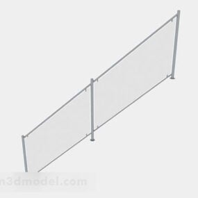 Glass Stair Railing Design 3d model