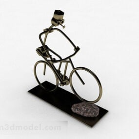 3D model dekorace kovové sochy na kole