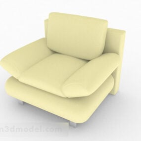Model 3d Desain Sofa Tunggal Angsa Kuning Sederhana