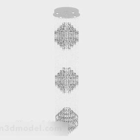 Gorgeous Crystal Long Chandelier 3d model