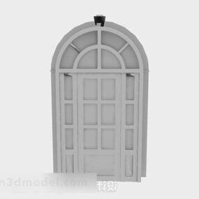 Gray Arched Door 3d model
