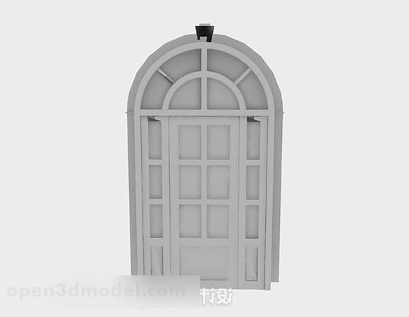 Gray Arched Door