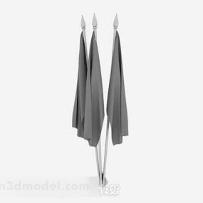 Gray Flags 3d model