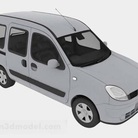 نموذج سيارة سيدان باللون الرمادي ثلاثي الأبعاد