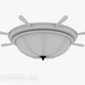 3д модель потолочного светильника серого оттенка