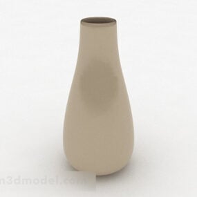 Gray Ceramic Vase Decoration 3d model