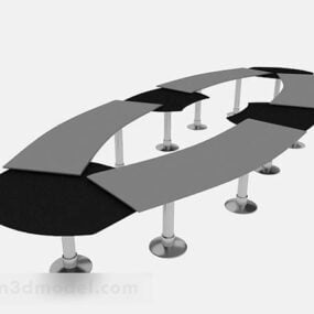 Gray Conference Table Design 3d model