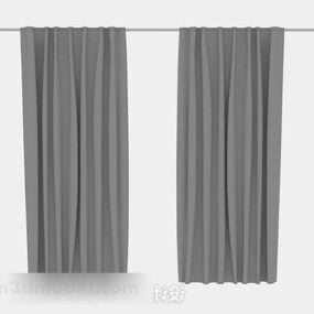 灰色窗帘家具3d模型