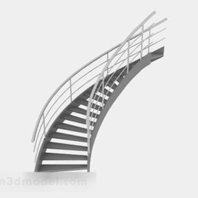 Gray Curved Staircase 3D-malli