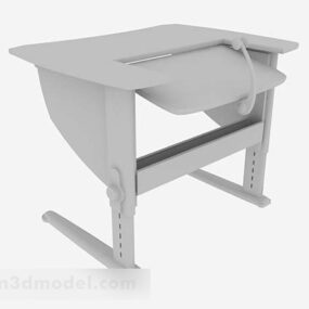 Gray Desk Furniture 3d model