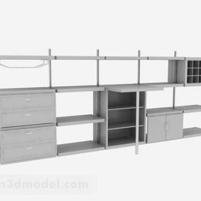 Gray Display Cabinet Furniture 3d model