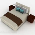 Серая двуспальная кровать Мебель