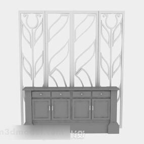 Gray Entrance Cabinet 3d model