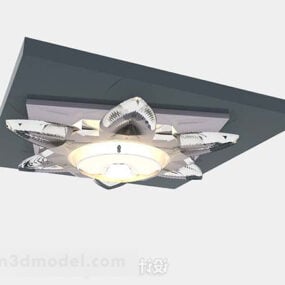 Gray Flower Ceiling Lamp 3d model