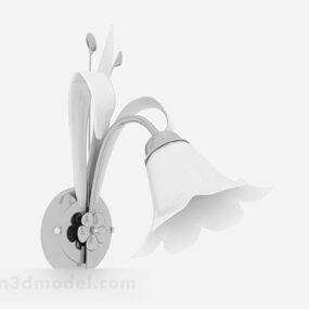 Gray Flower Wall Lamp 3d model