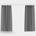 Gray Fabric Modern Home Curtains