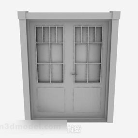 회색 집 문 3d 모델