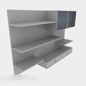 Сірий домашній навісний кабінет 3d модель