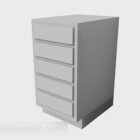 3д модель серого шкафчика