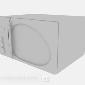 Gray Microwave Kitchen 3d model
