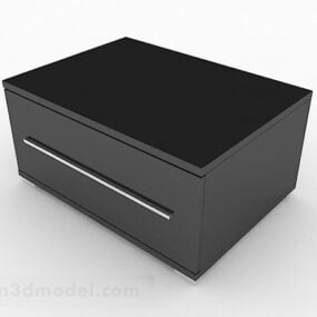 Gray Minimalist Bedside Table Design 3d model