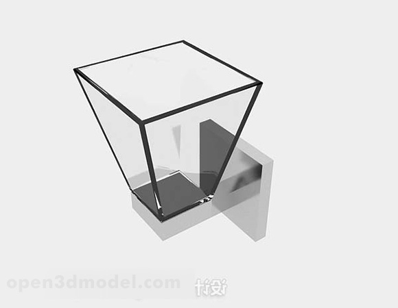 Lampada da parete in vetro grigio minimalista