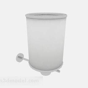 3д модель минималистичного домашнего настенного светильника серого цвета