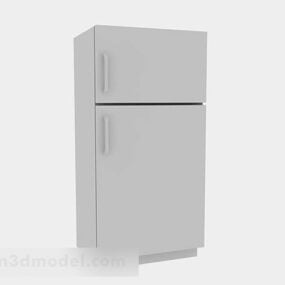 Gray Minimalist Refrigerator 3d model