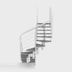 Mô hình 3d Cầu thang tối giản màu xám