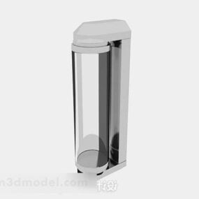 Graues minimalistisches Leuchtstofflampen-3D-Modell