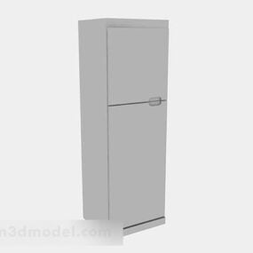 Gray Refrigerator 3d model