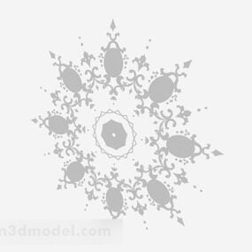 회색 예술 철 꽃 3d 모델