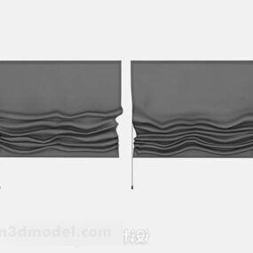 Gray Simple Curtain 3d model