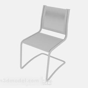Gray Simple Leisure Chair 3d model