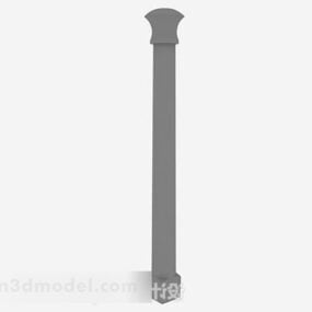 Klassisches graues 3D-Modell mit einfacher Säule