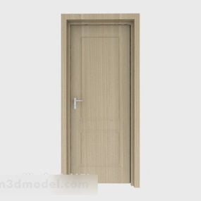 Puerta simple de madera maciza V1 modelo 3d