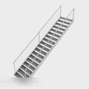 Grå Simple Stairs 3d-modell
