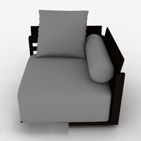 Gray Single Sofa 3d model
