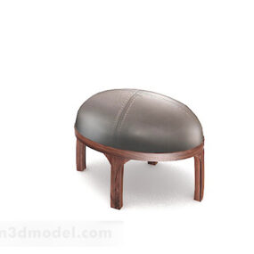 Gray Small Sofa Stool 3d model
