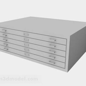 Gray Storage Cabinet Furniture 3d model