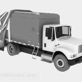 Model 3D szarej ciężarówki