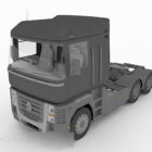 Gray truck head 3d model