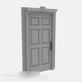 Gray Wooden Door 3d model