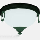 Zelená stropní lampa