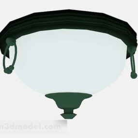 Green Ceiling Lamp 3d model