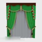 Green Curtain Two Layers