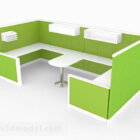 Vihreä kaksinkertainen työpöytä